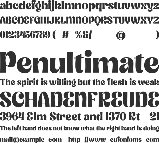 Cagke font preview