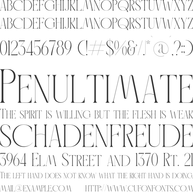 Montcers font preview