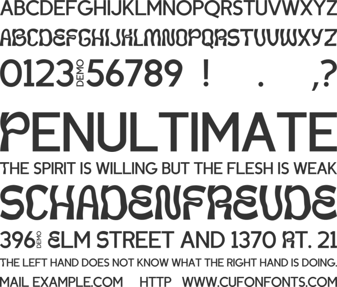 BONEMA font preview