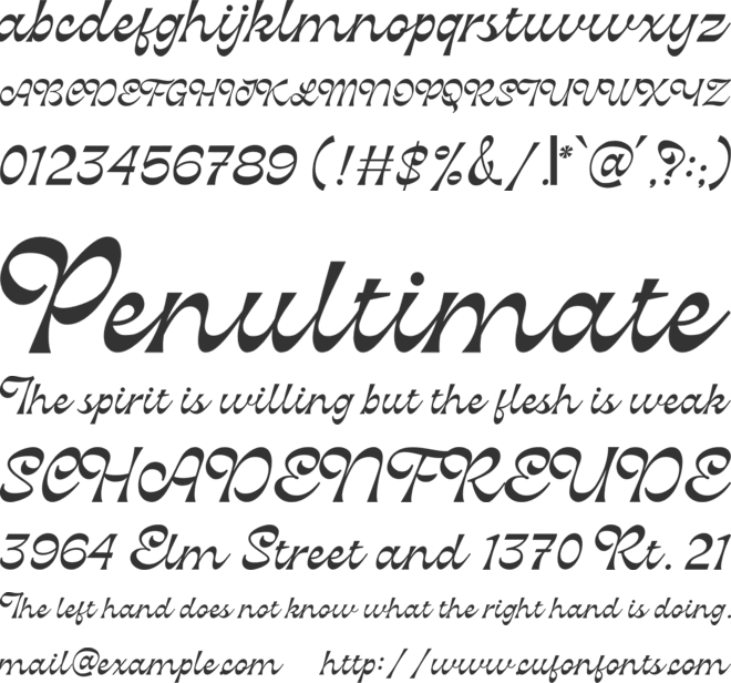 Vagodha font preview