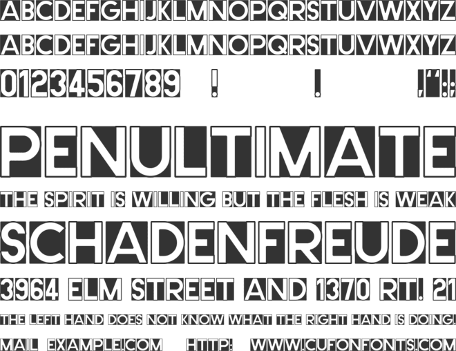 Cut Me Out font preview