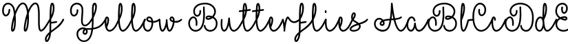 Mf Yellow Butterflies font download