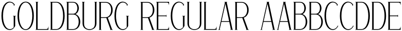 GOLDBURG Regular font