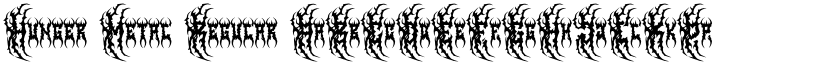 Hunger Metal Regular font