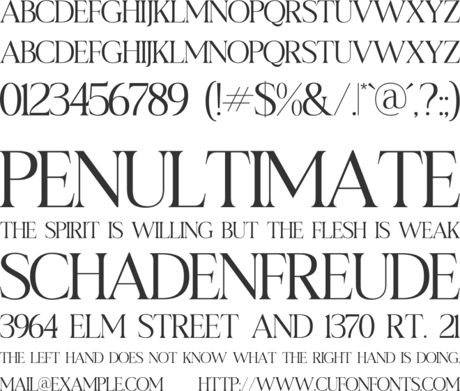 BronatteDisplay font preview