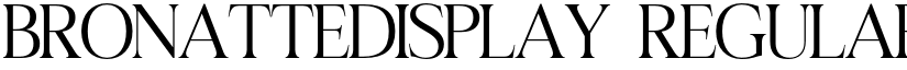 BronatteDisplay Regular font