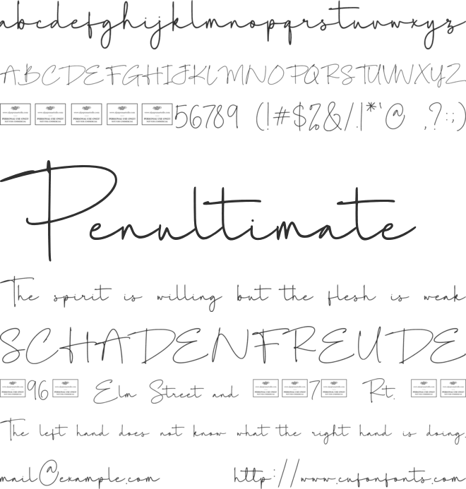 Wanderlust Free font preview