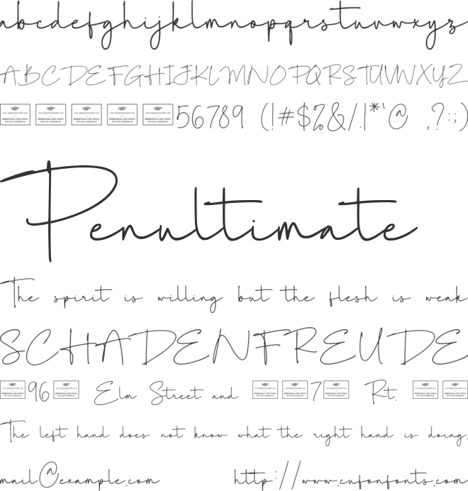 Wanderlust Free font preview