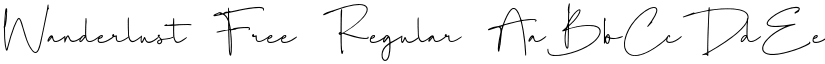 Wanderlust Free Regular font