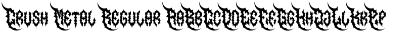Crush Metal Regular font
