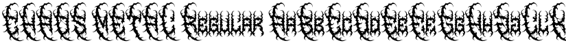 CHAOS METAL Regular font