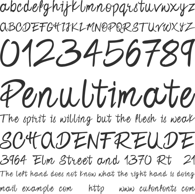 Haeley font preview