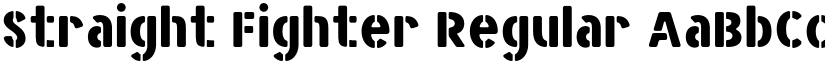 Straight Fighter Regular font