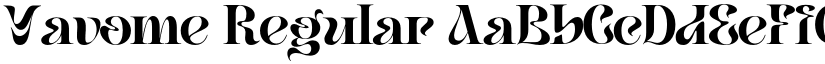 Yavome Regular font