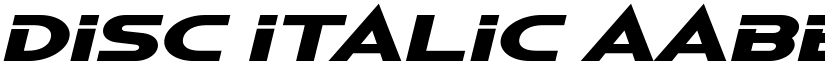 Disc Italic font