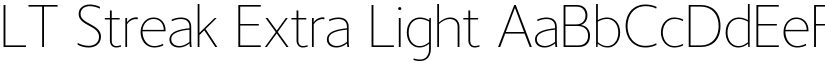 LT Streak Extra Light font