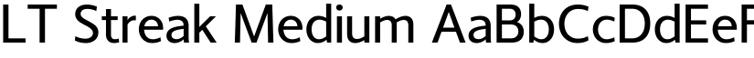 LT Streak Medium font