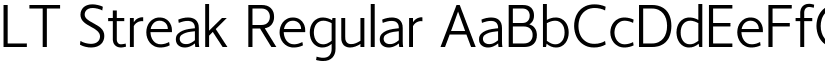 LT Streak Regular font