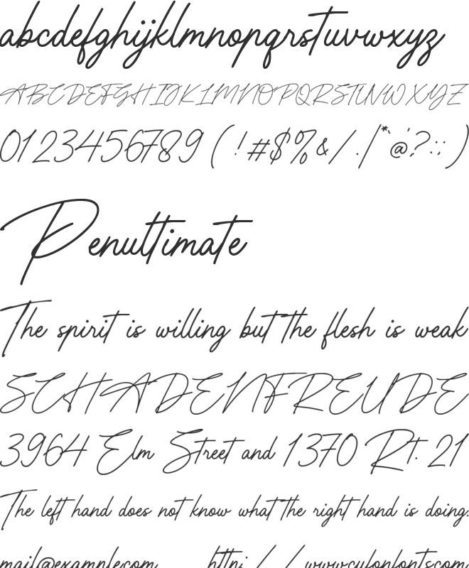 Writesign font preview