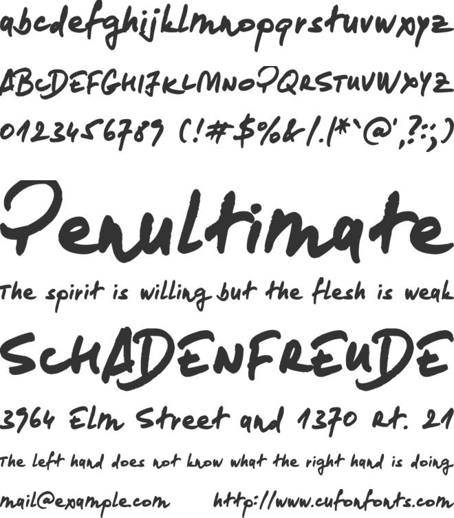 loremipsum font preview