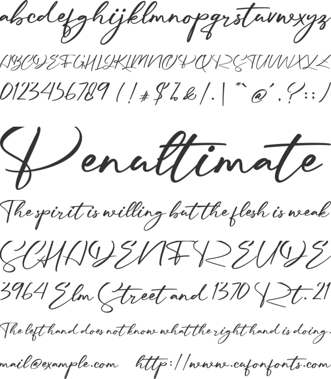 Carabella font preview