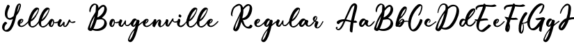 Yellow Bougenville Regular font