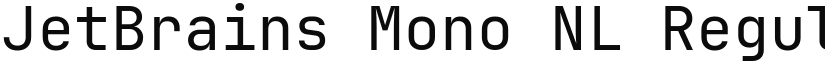 JetBrains Mono NL Regular font