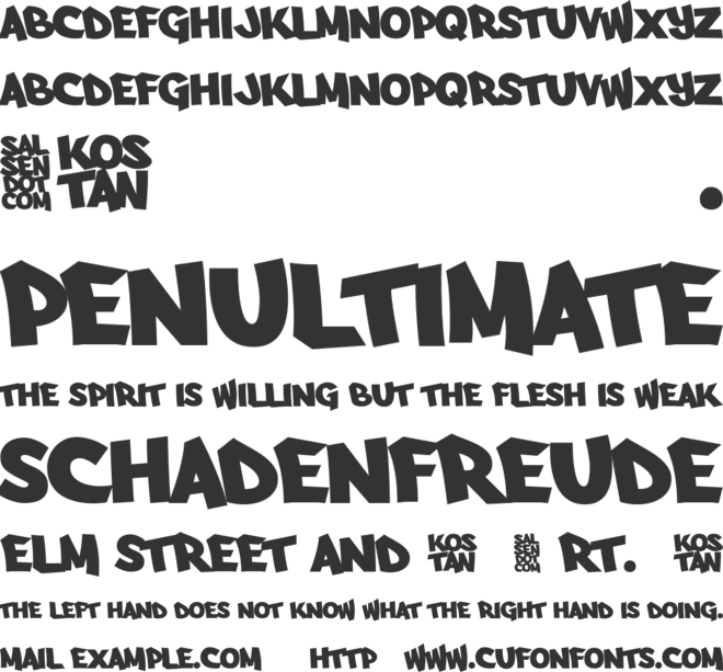 Arfmoochikncheez font preview