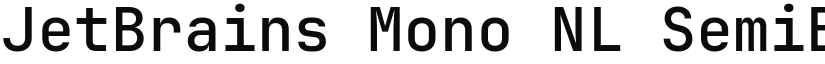 JetBrains Mono NL SemiBold font