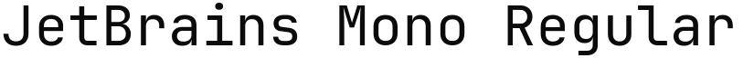 JetBrains Mono Regular font