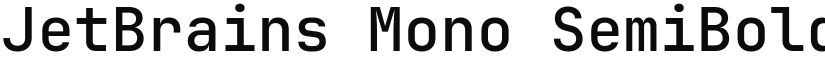 JetBrains Mono SemiBold font