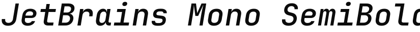 JetBrains Mono SemiBold Italic font