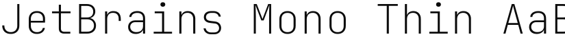 JetBrains Mono Thin font
