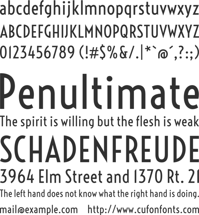 Voltaire font preview