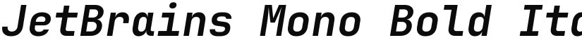 JetBrains Mono Bold Italic font