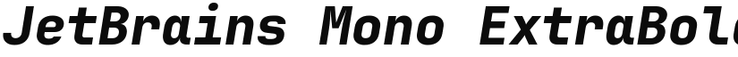JetBrains Mono ExtraBold Italic font