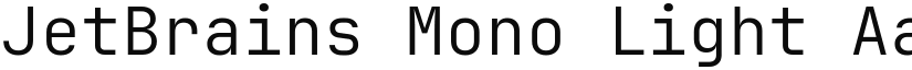 JetBrains Mono Light font