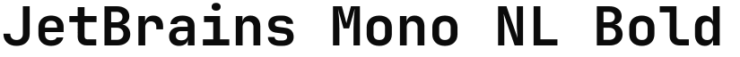 JetBrains Mono NL Bold font