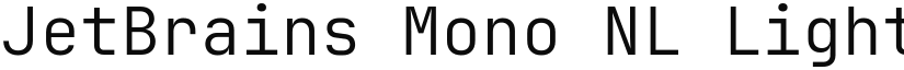 JetBrains Mono NL Light font