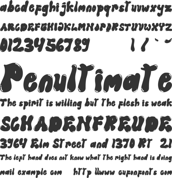 Jelly Choco font preview