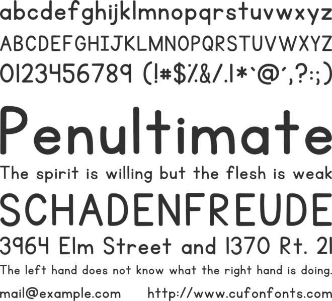 AL Handwriting Primary font preview