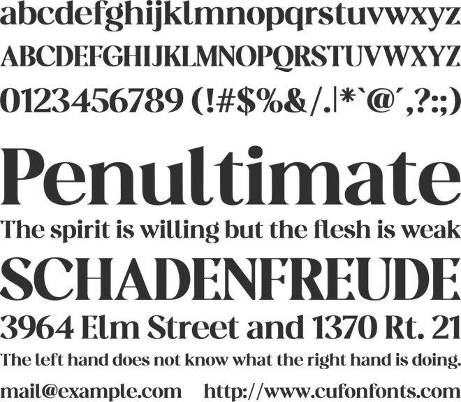 Fregan Serif font preview