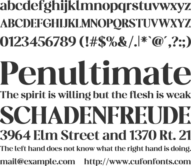 Fregan Serif font preview