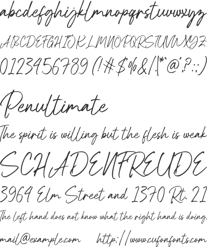 Baleono font preview