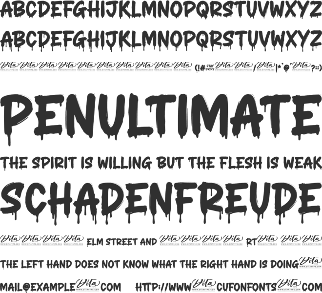 Stay Drips font preview