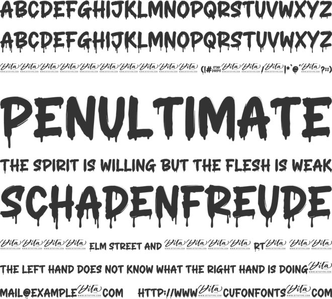 Stay Drips font preview