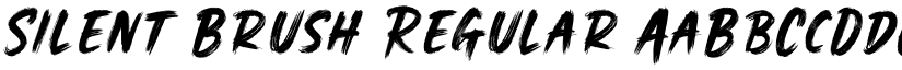 Silent Brush Regular font