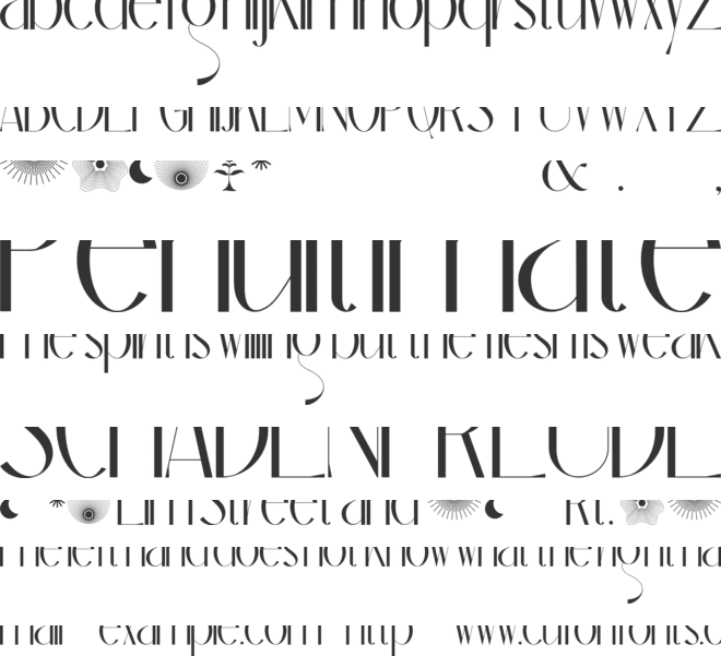 Qe Laurenty font preview