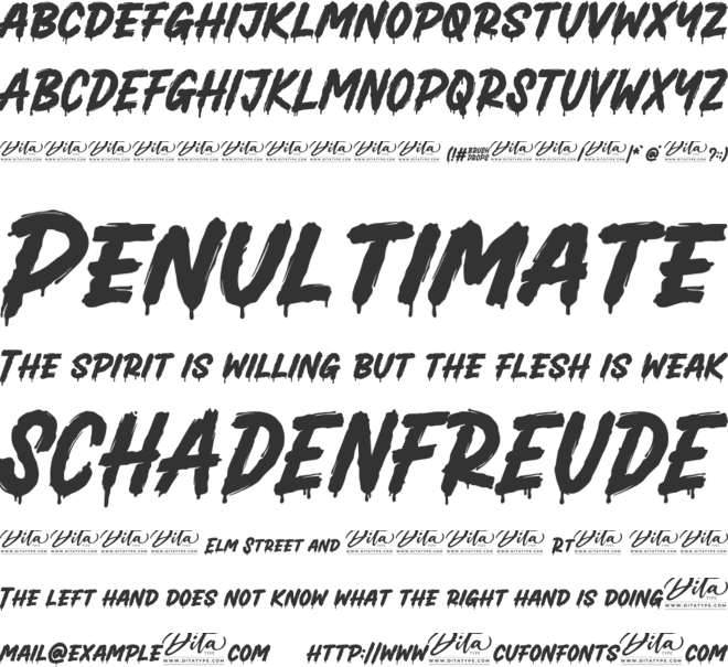 Brush Drops font preview
