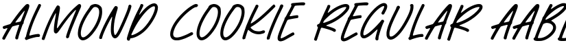 Almond Cookie Regular font